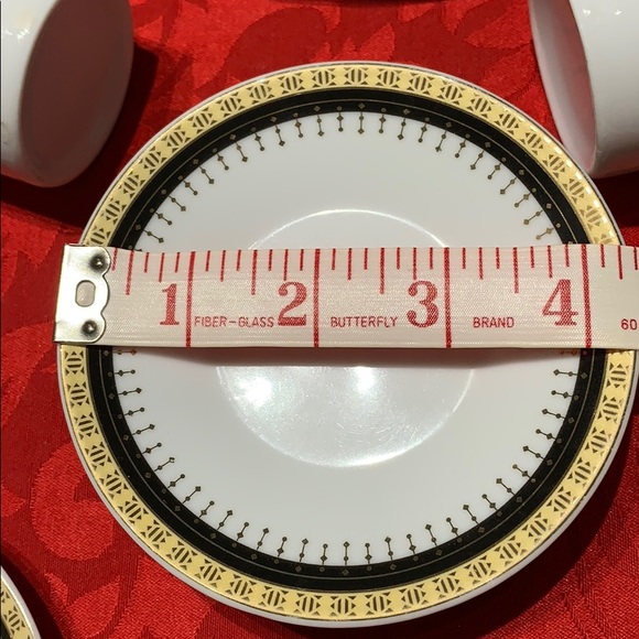 Set of 5 porcelain coffee cup and saucers - Picture 4 of 8